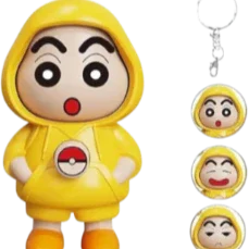 Shinchan Face-Changing Keychain – 3D Cartoon Mood Switcher - Martly