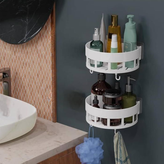 Bathroom Shelves with Hooks