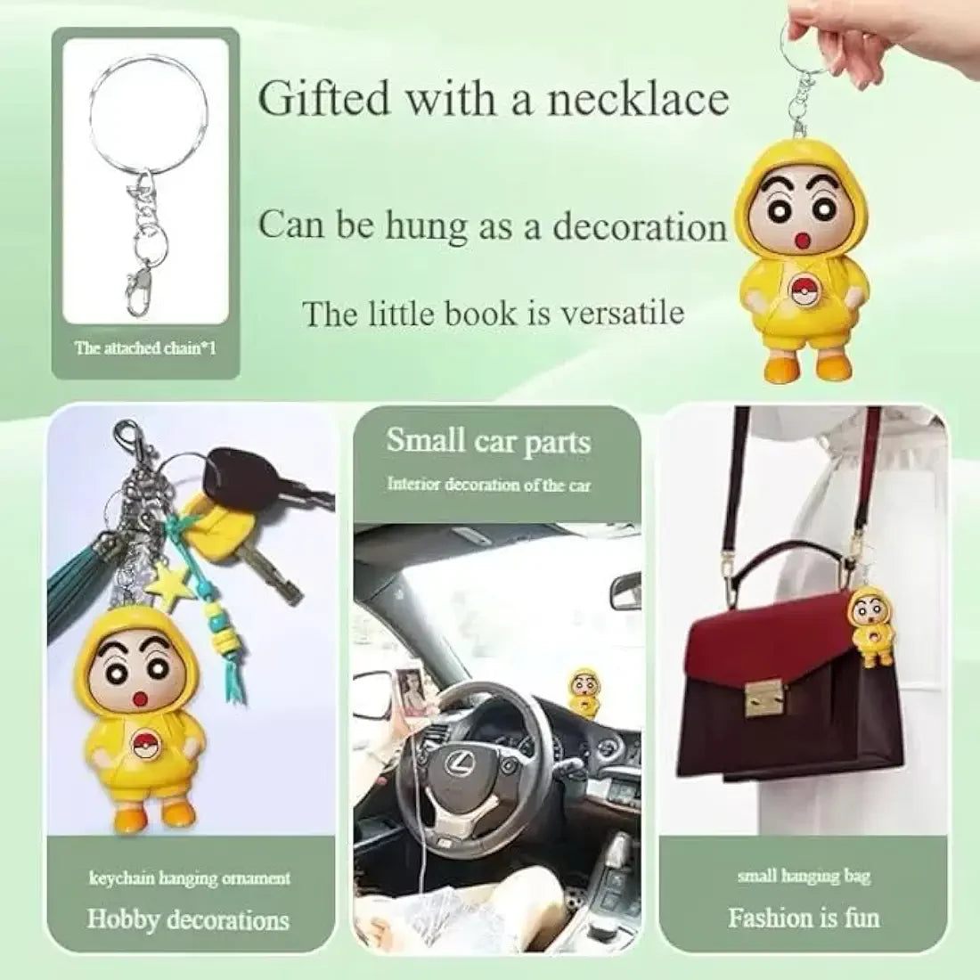 Shinchan Face-Changing Keychain – 3D Cartoon Mood Switcher - Martly