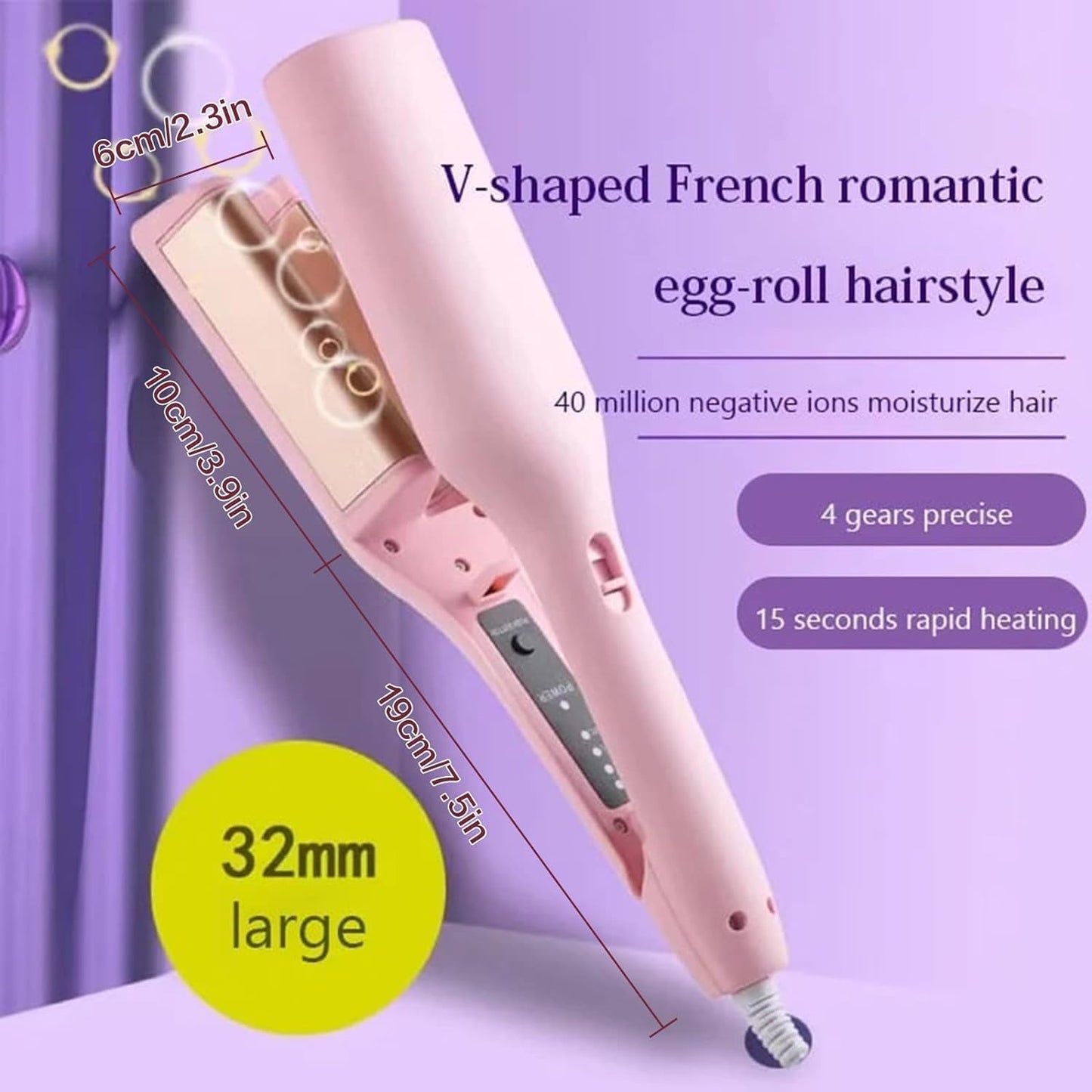 2-Barrel Ceramic Hair Waver – 32MM Deep Wave Curler