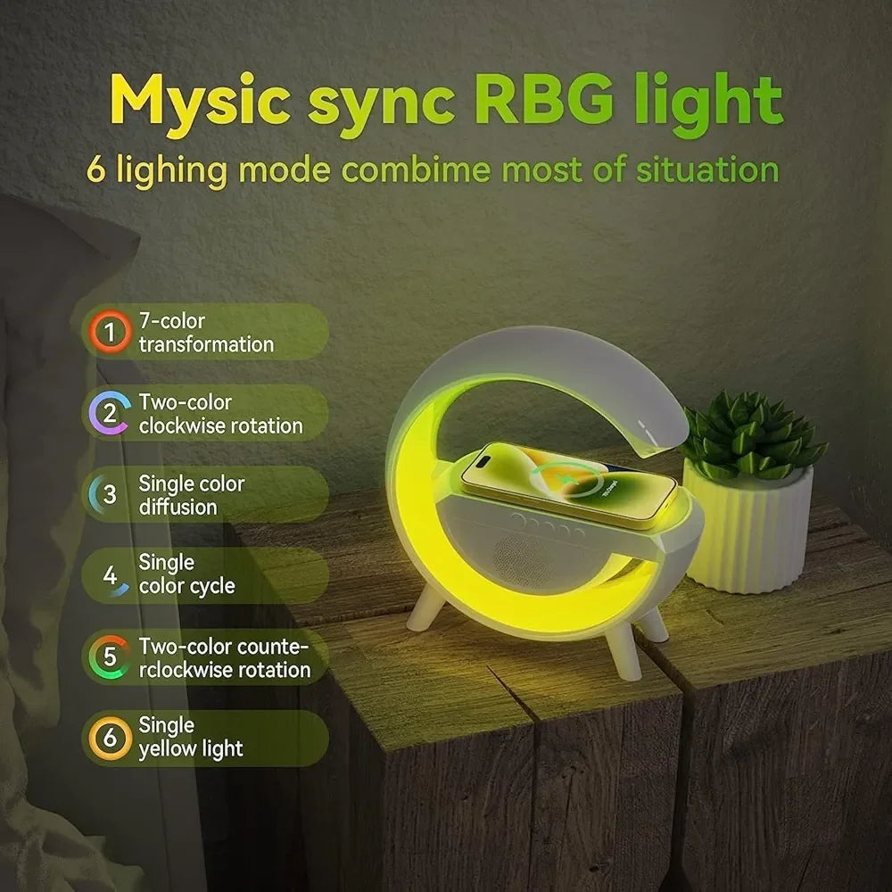 G-Shape Wireless Charging Speaker Lamp - Martly