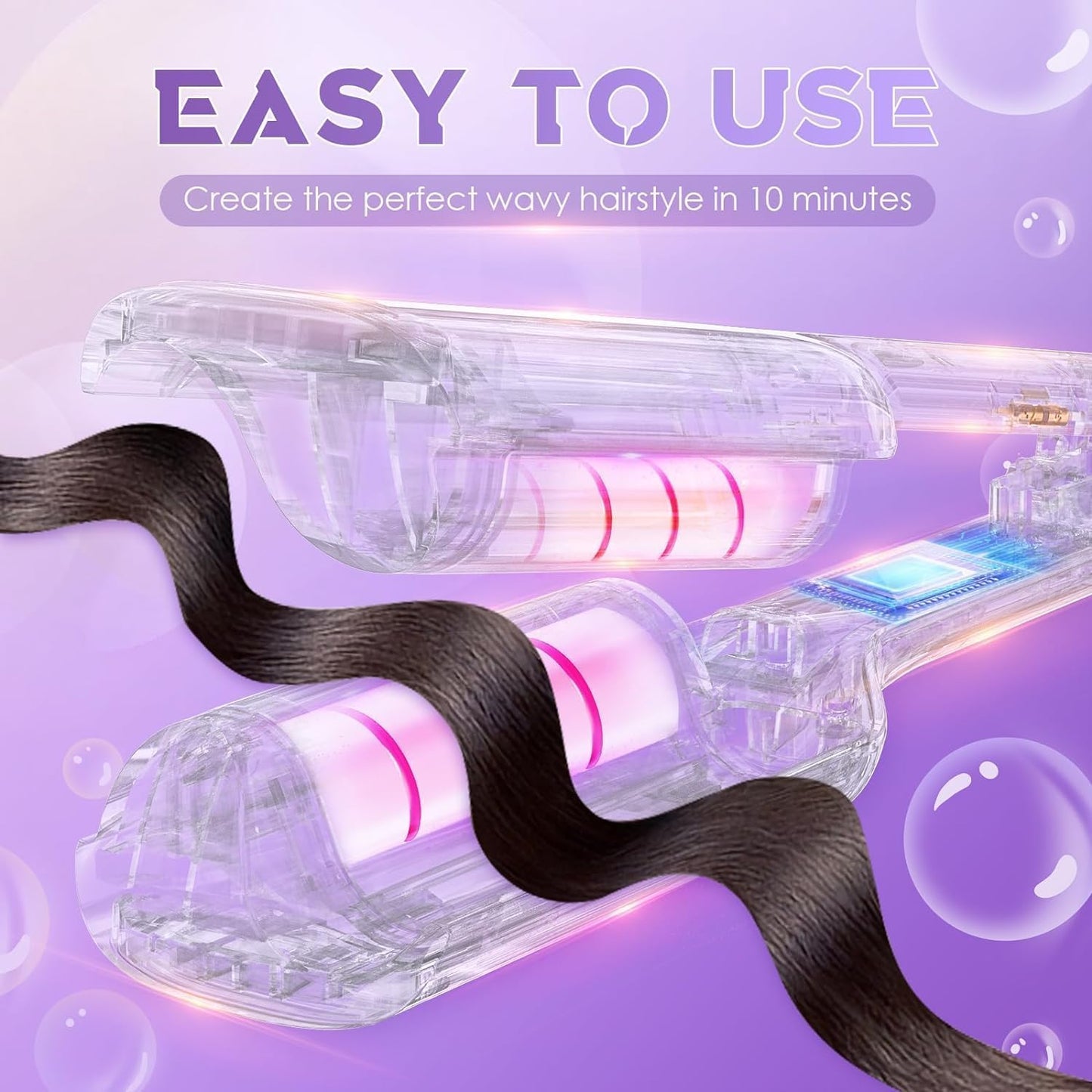 2-Barrel Ceramic Hair Waver – 32MM Deep Wave Curler