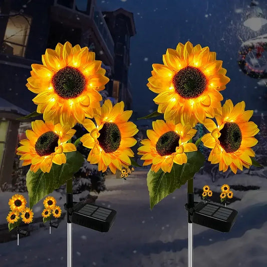 Sunflower Solar Garden Light – Waterproof & Flexible Outdoor Glow - Martly