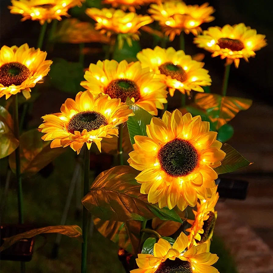 Sunflower Solar Garden Light – Waterproof & Flexible Outdoor Glow - Martly