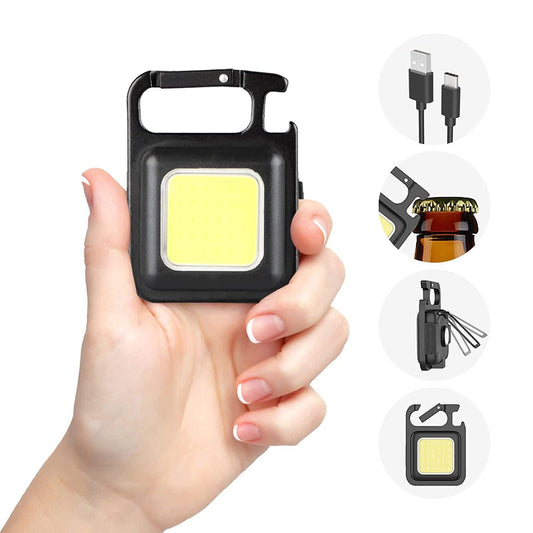 Mini LED COB Flashlight , Keychain Light,500 Lumen Rechargeable Flashlights