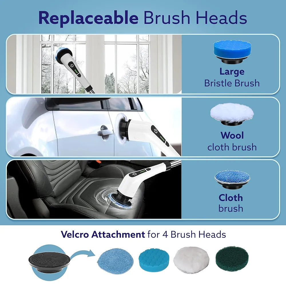 Electric Tile Scrubber – Portable Bathroom Cleaning Brush with Powerful Motor