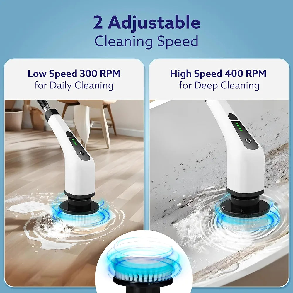 Electric Tile Scrubber – Portable Bathroom Cleaning Brush with Powerful Motor