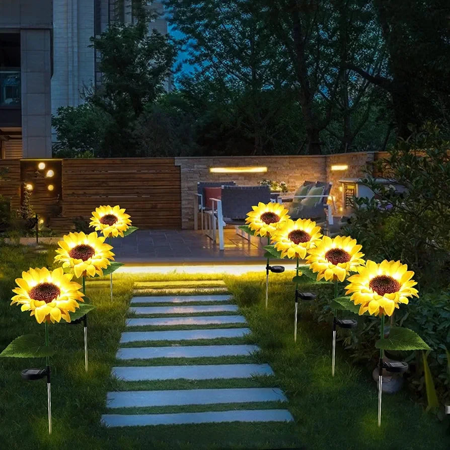 Sunflower Solar Garden Light – Waterproof & Flexible Outdoor Glow - Martly